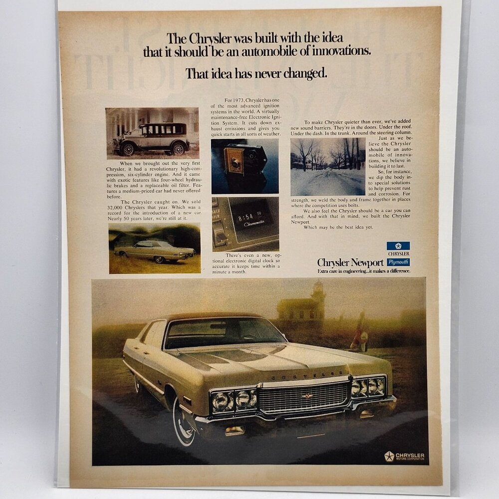 Vintage Chrysler Newport 1971 Original Magazine Print Ad